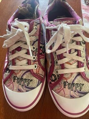 Coach Pink Multicolor 'Poppy' Lace-Up Sneakers 8.5 B